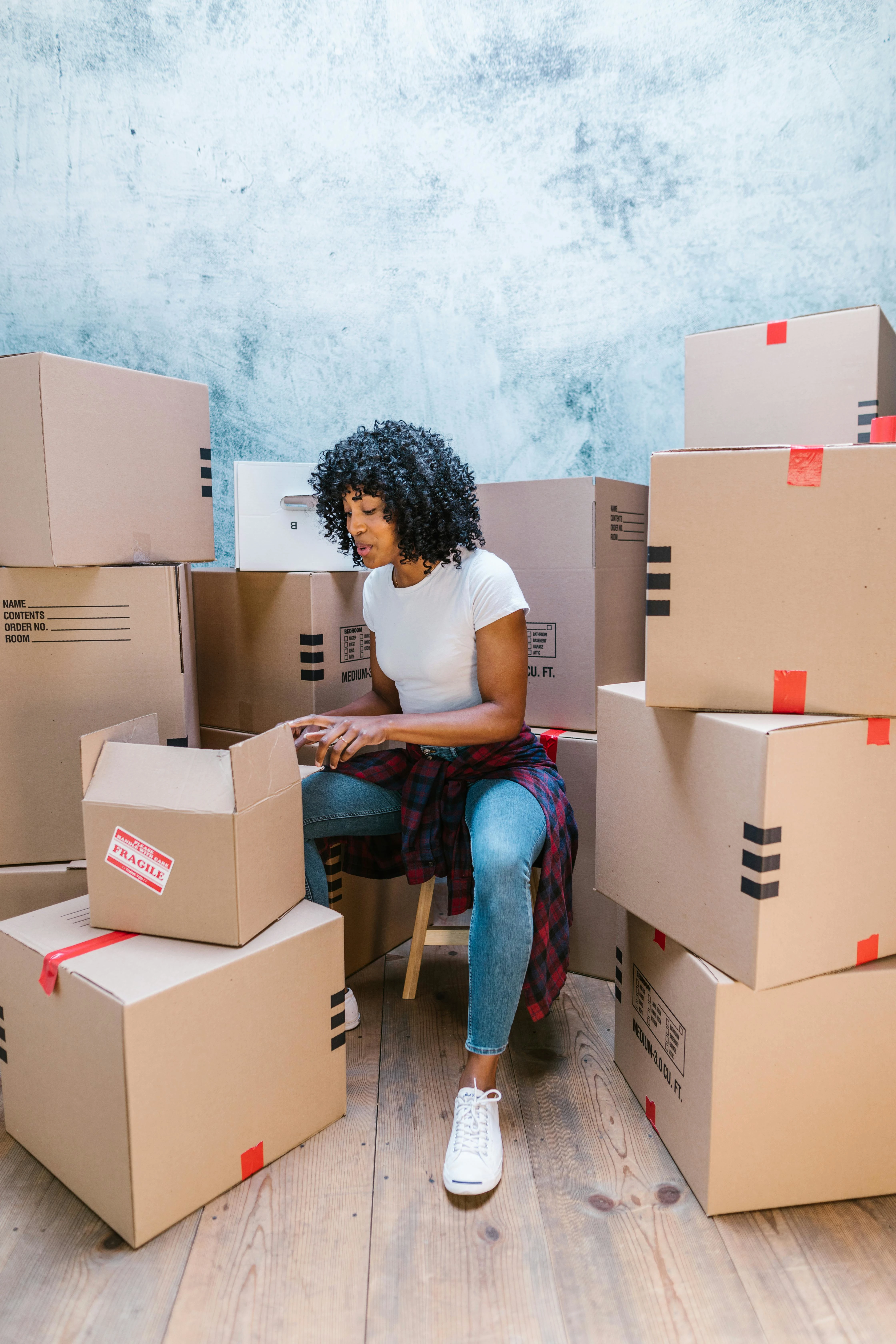 Movers assisting with loading a truck